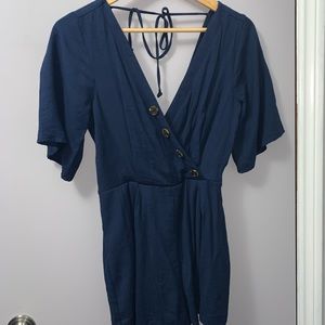 Altar’d State Navy Blue Romper